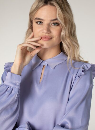 Blouse met satijnlook