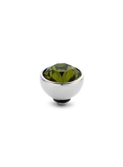 Melano Twisted Basic CZ Steentje 6 mm – Olive