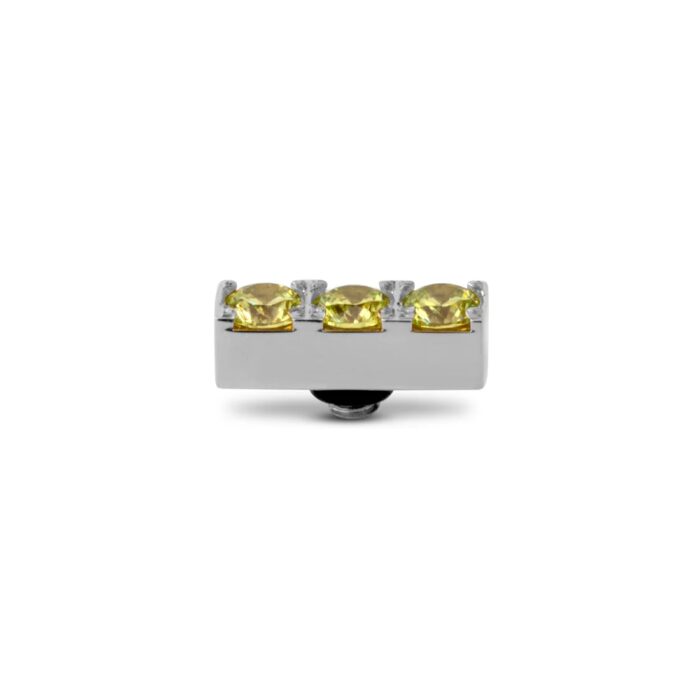 Melano Twisted Triple CZ Steentje - Lime - Afbeelding 2