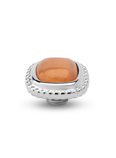 Melano Vivid Bali Gem Square Steentje – Red Line Agate