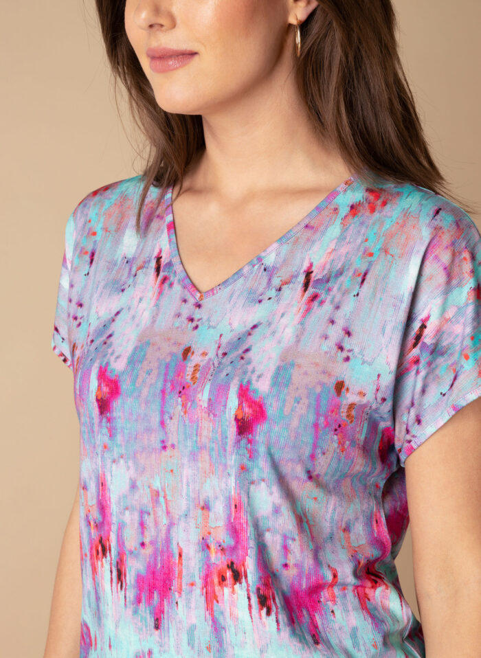 Top met abstracte print - Afbeelding 2