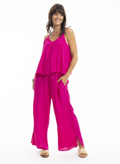 Comfortabele broek met wijde pijpen