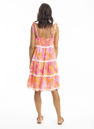 Maxi zomerjurk met strikbandjes