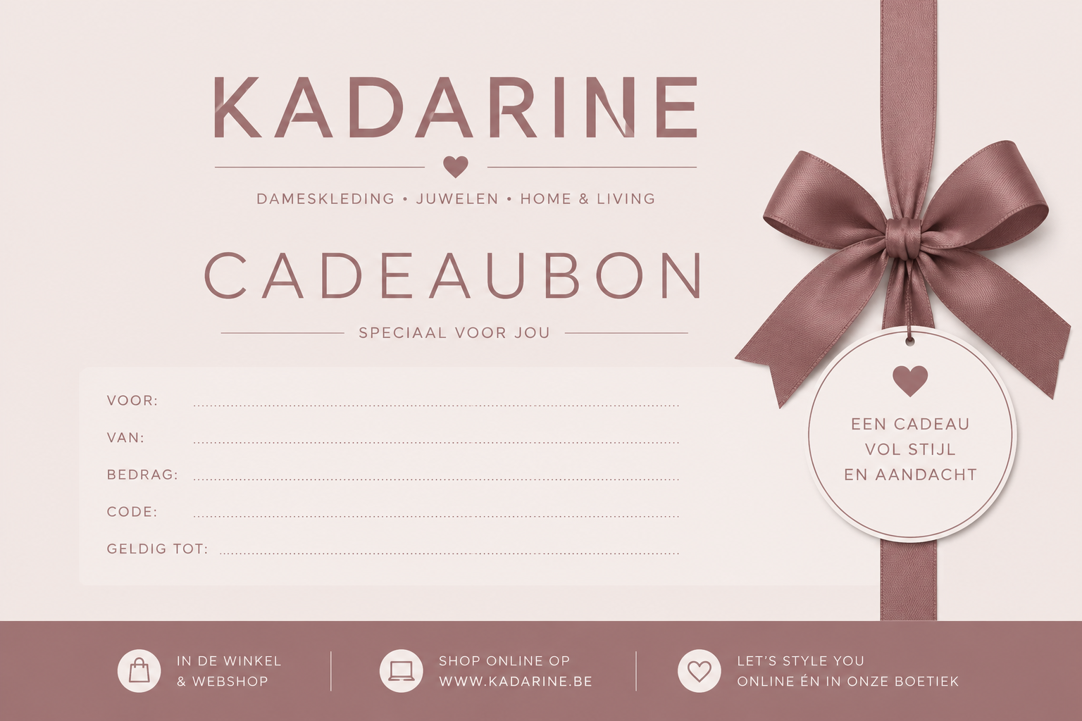 kadarine cadeaubon