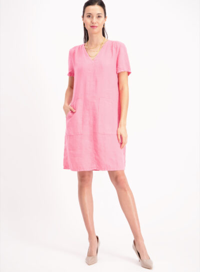 Linnen kleedje in roze