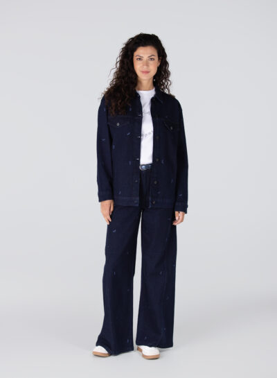 Jeans Isabeau met borduurprint