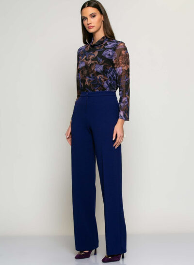 Shirt in mesh met hangkraag
