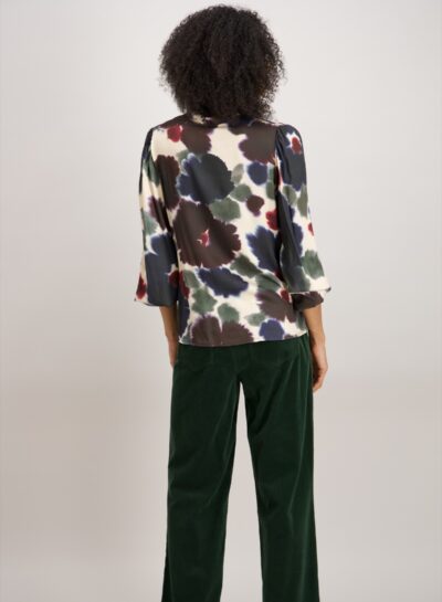 Viscoseshirt met V-hals