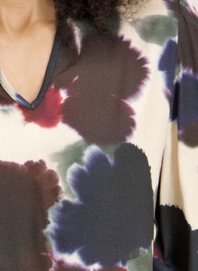 Viscoseshirt met V-hals