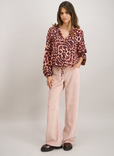 Blouse met luipaardprint