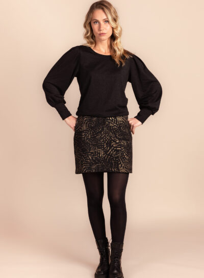 T-shirt met pofmouw