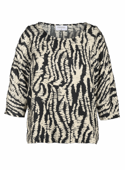 Blouse bicolour print