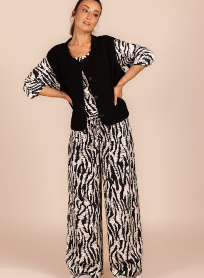 Blouse bicolour print
