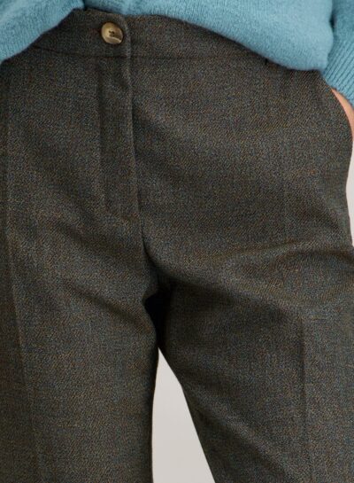 Donkergroene geklede broek