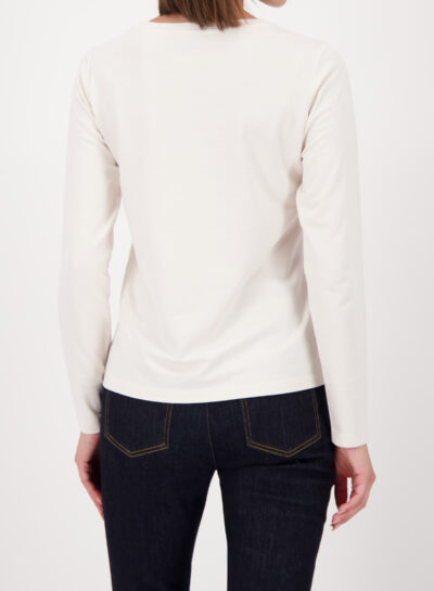 Shirt met lange mouwen en strass-steentjes