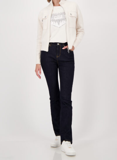 Shirt met lange mouwen en strass-steentjes