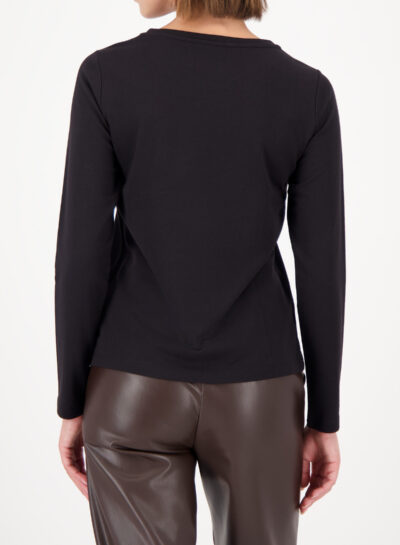 Shirt met lange mouwen en strass-steentjes
