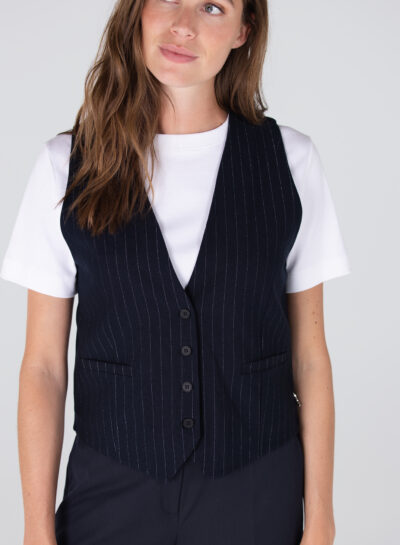 Coco lurex krijtstreep gilet