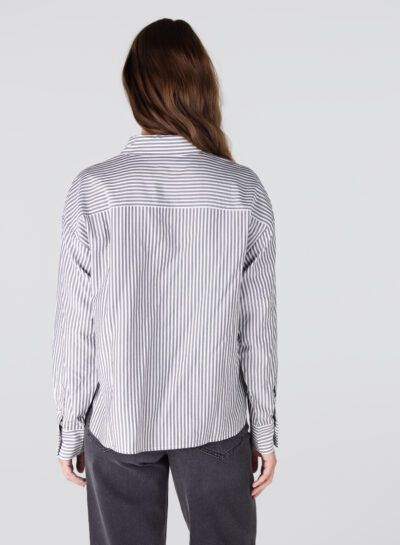Ginger streep blouse met parels