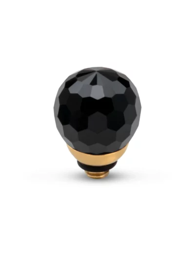 Melano Twisted CZ Facet Ball Steentje – Black