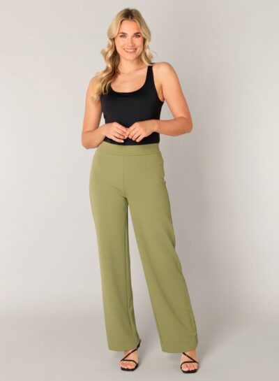 Yarah wijde broek met elastische taille