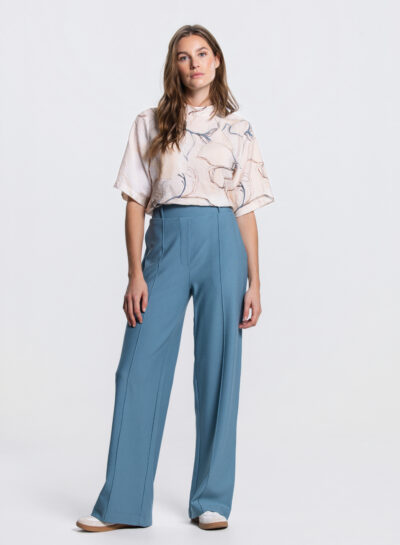 Ophelie print top in multi aquamarijn