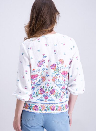 Losvallend shirt met bloemenprint