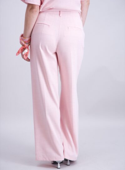 Roze geklede broek met steekzakken