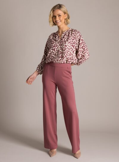 Jersey pantalon met elastische taille