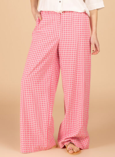 Broek met ruitjesdessin four roses