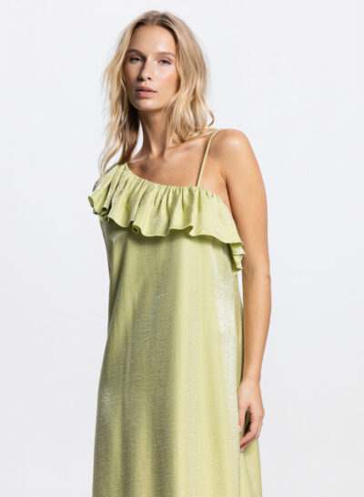 One shoulder jurk in avocado