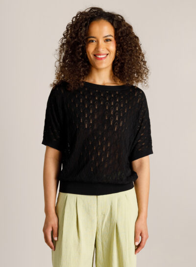 Ajour top met boothals ivy beau