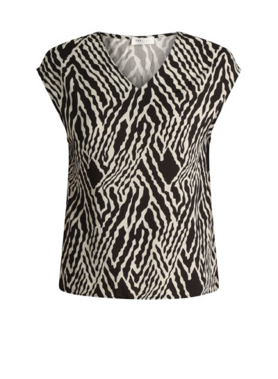 Shirt met zwart-witte print