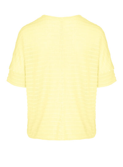 Lichtgeel t-shirt met structuur