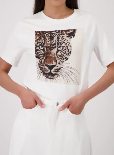 T-shirt met luipaardprint monari