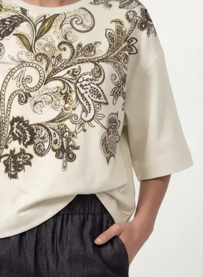 Sweatshirt met paisleypatroon