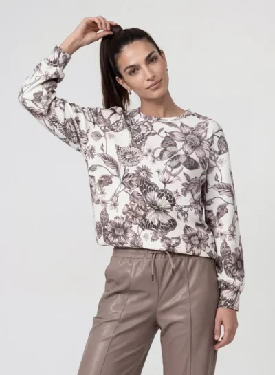 Sweatshirt met bloemenpatroon