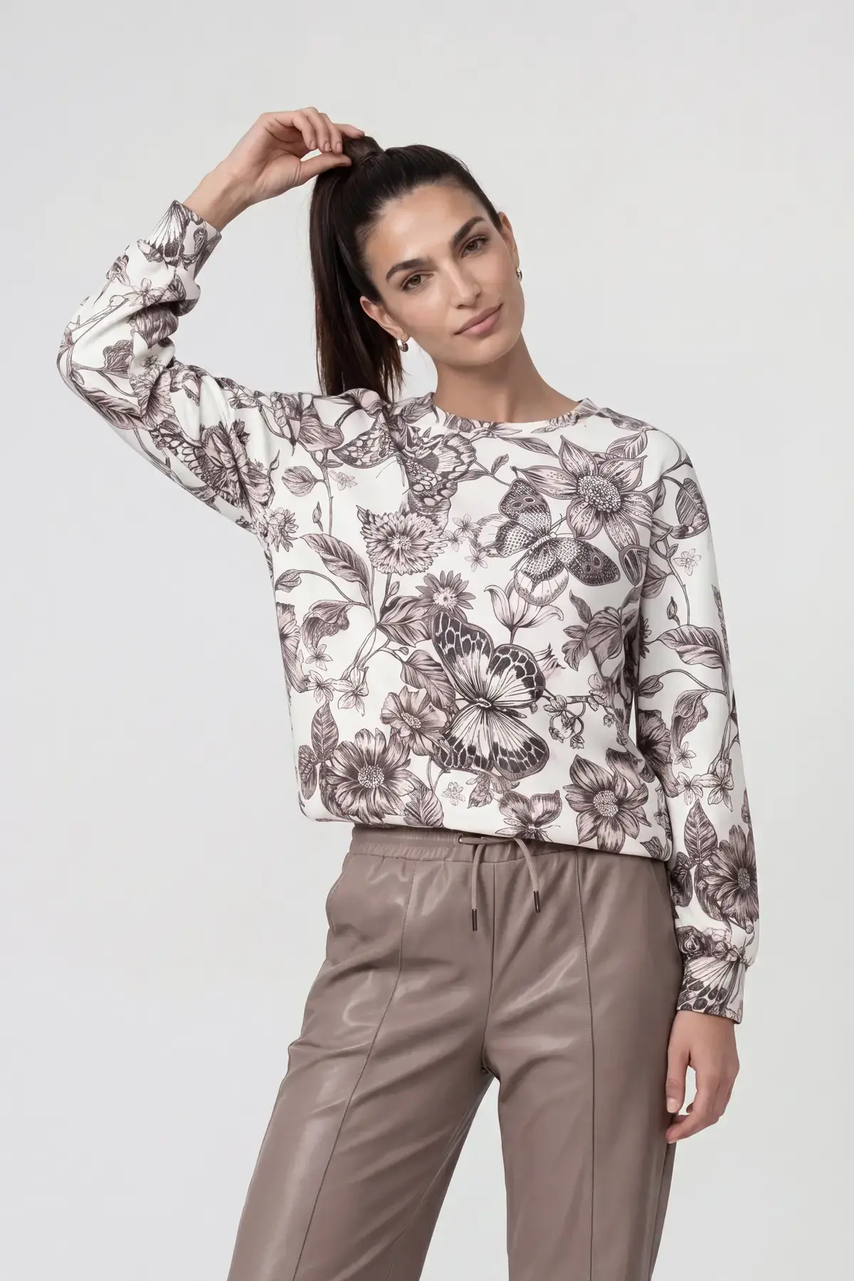 Sweatshirt met bloemenpatroon monari