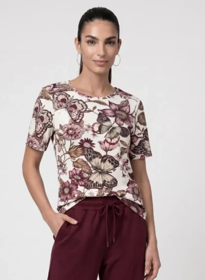T-shirt met bloemenpatroon monari