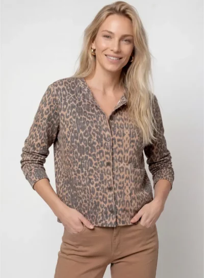 Vest met luipaardpatroon monari