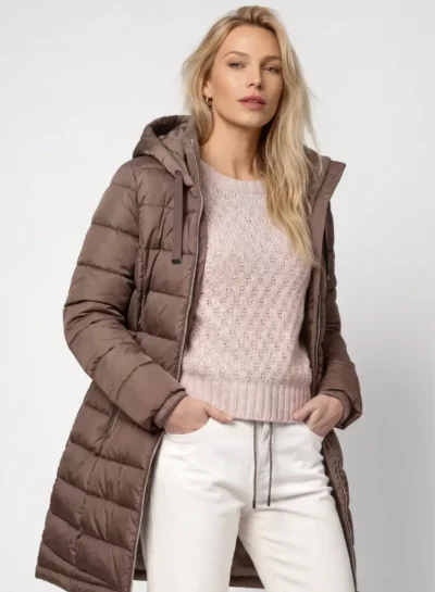 Gevoerde jas met lurex
