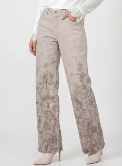 Jeans met ornamentaal patroon
