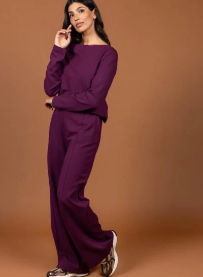 Geklede broek met wijdere pijpen