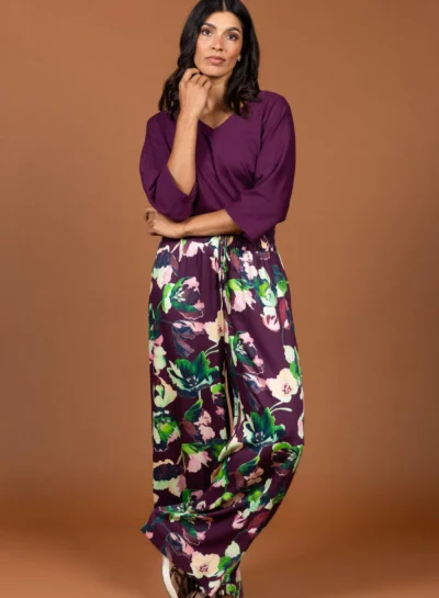 Wijde broek met kleurrijke print
