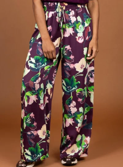 Wijde broek met kleurrijke print
