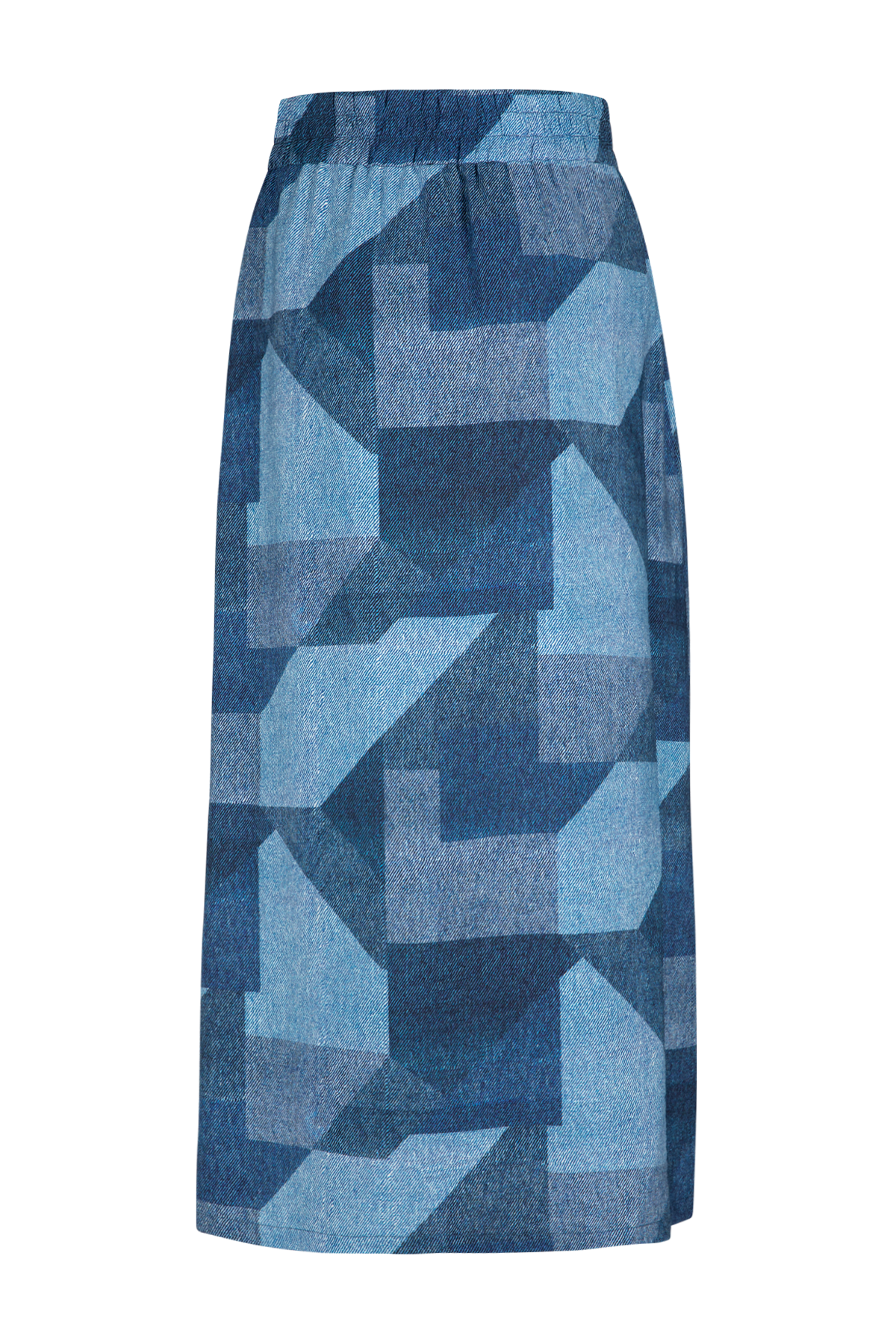 Maxirok met denimlook patchprint - Afbeelding 6