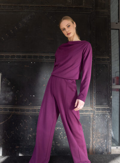 Geklede broek met wijdere pijpen