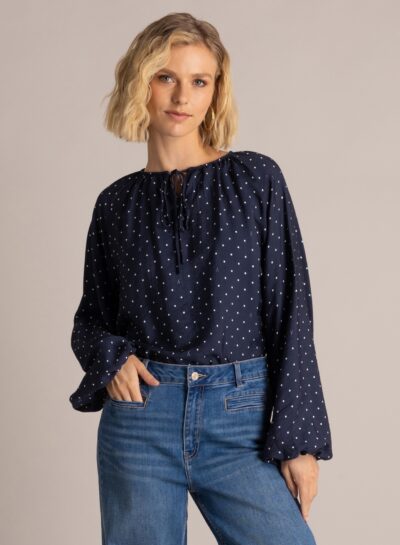 Blouse met strikdetail