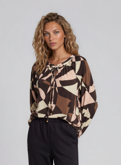Shirt met ronde hals
