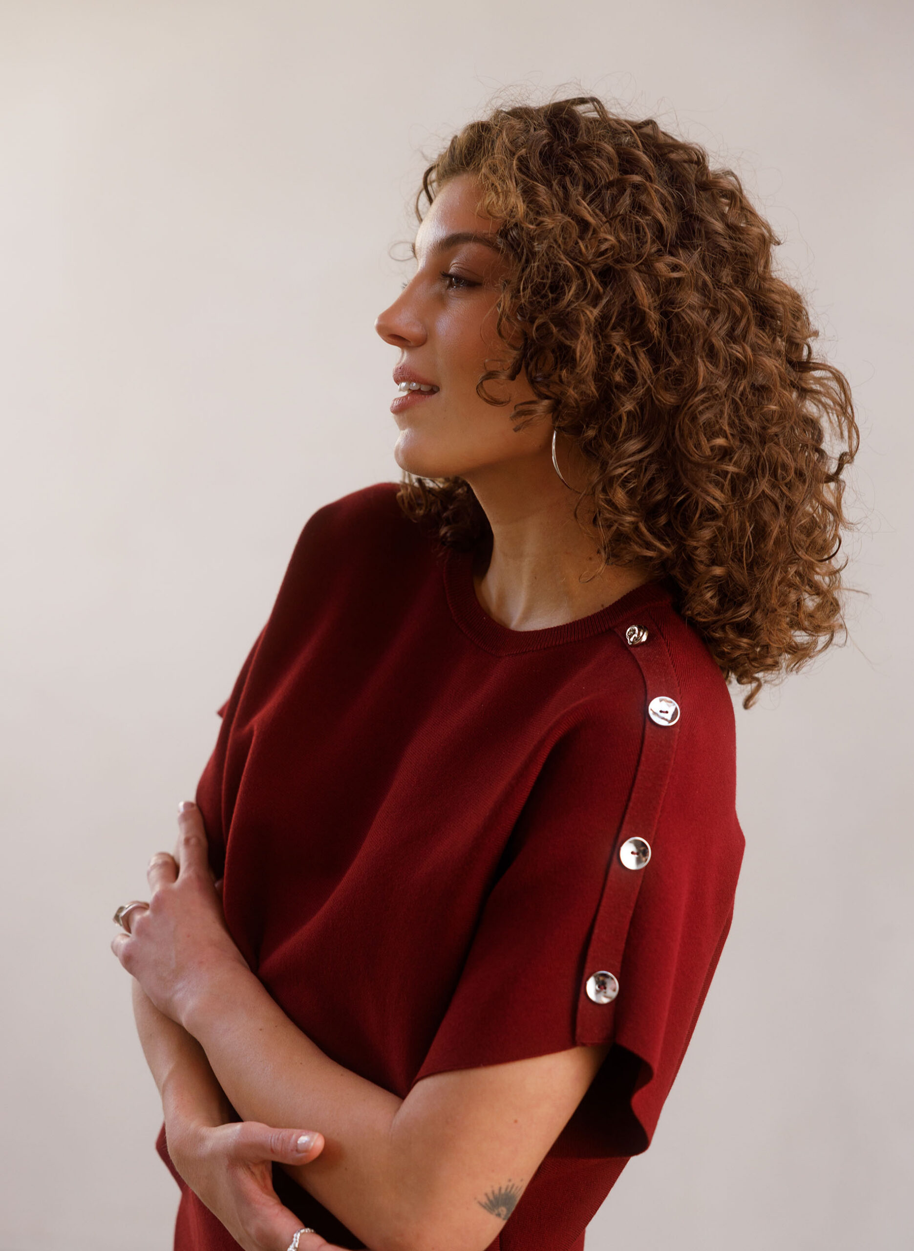 Korte trui in wine red - Afbeelding 6